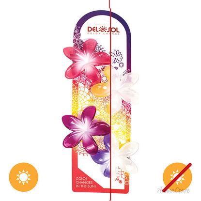 Picture of Color-Changing Hair Pins - Plumeria by DelSol for Women - 1 Pc Hair Clips