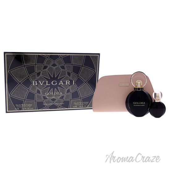 Picture of Goldea The Roman Night by Bvlgari for Women - 3 Pc Gift Set 2.5oz Sensual EDP Spray, 0.5oz Sensual EDP Spray, Beauty Pouch