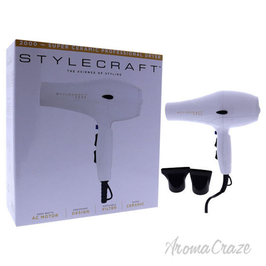 Picture of 2000 Super Ceramic Dryer - White by StyleCraft for Unisex - 1 Pc Hair Dryer