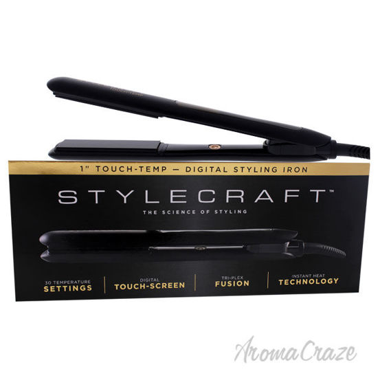 Picture of Touch-Temp Digital Styling Iron - SCTT1 Black by StyleCraft for Unisex - 1 Inch Flat Iron