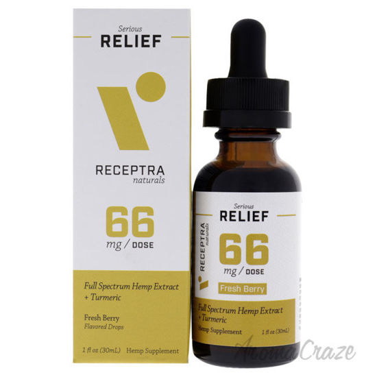 Picture of Serious Relief 66mg Drops - Fresh Berry by Receptra Naturals for Unisex - 1 oz Dietary Supplement