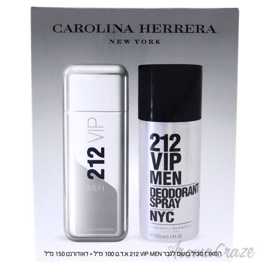 Picture of 212 VIP by Carolina Herrera for Men - 2 Pc Gift Set 3.4oz EDT Spray, 5.1oz Deodorant Spray