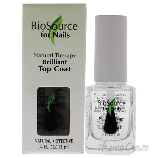 Picture of Natural Therapy Brilliant Top Coat by BioSource for Women - 0.4 oz Nail Treatment