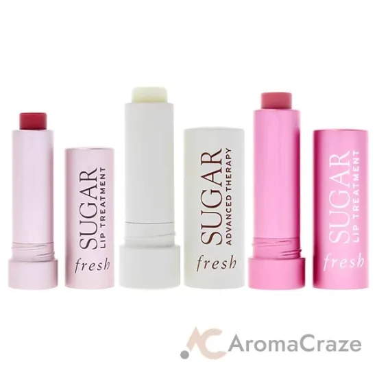 Picture of Tint Your Hydration Set by Fresh for Women - 3 Pc 0.07oz Sugar Lip Treatment - Rose, 0.07oz Sugar Lip Treatment - Bloom, 0.15oz Sugar Advanced Therapy Treatment Lip Balm