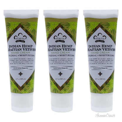 Picture of Indian Hemp and Haitian Vetiver Hand Cream by Nubian Heritage for Unisex - 4 oz Cream - Pack of 3