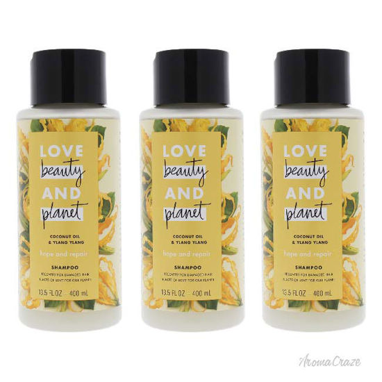 Picture of Coconut Oil and Ylang Ylang Shampoo by Love Beauty and Planet for Unisex - 13.5 oz Shampoo - Pack of 3