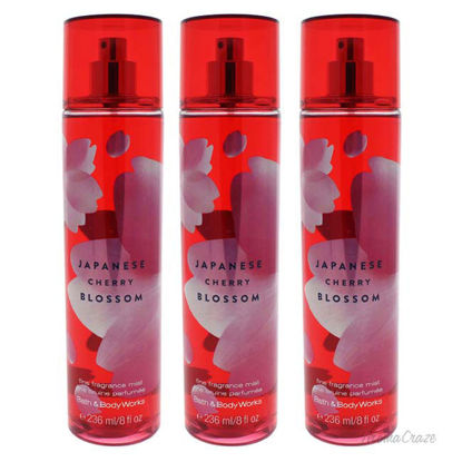 Picture of Japanese Cherry Blossom by Bath and Body Works for Women - 8 oz Fine Fragrance Mist - Pack of 3