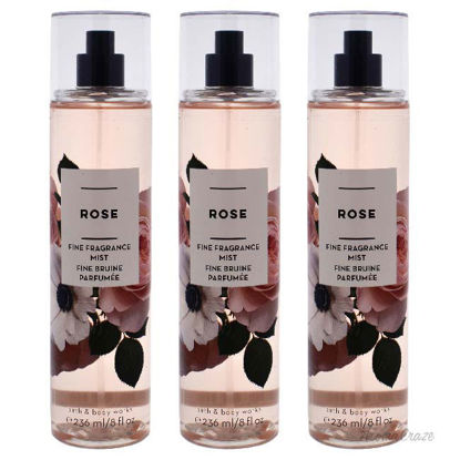 Picture of Rose by Bath and Body Works for Women - 8 oz Fragrance Mist - Pack of 3