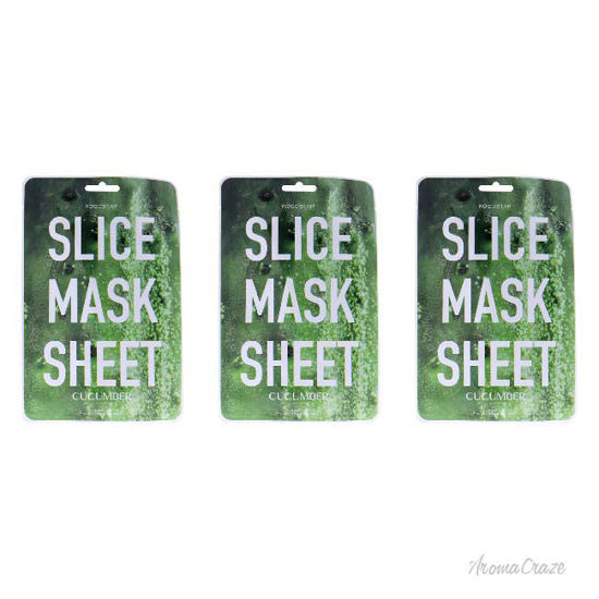 Picture of Slice Sheet Mask - Cucumber by Kocostar for Unisex - 1 Pc Mask - Pack of 3