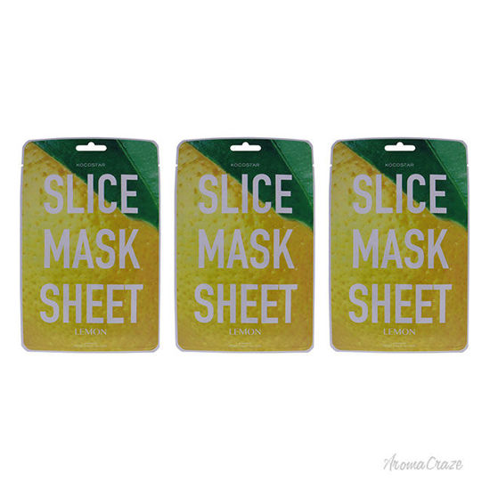 Picture of Slice Sheet Mask - Lemon by Kocostar for Unisex - 1 Pc Mask - Pack of 3