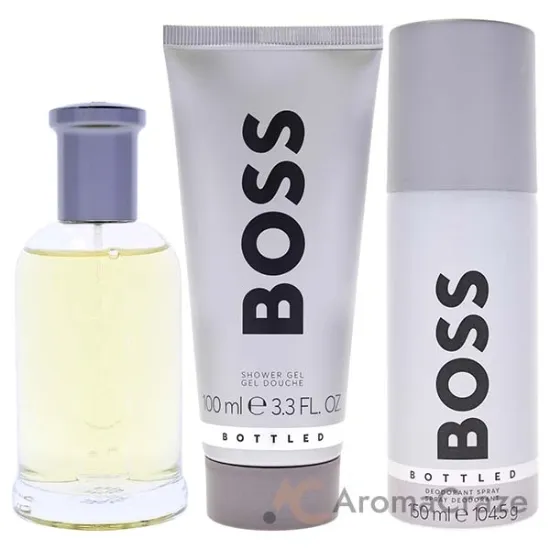 Picture of Boss Bottled by Hugo Boss for Men - 3 Pc Gift Set 3.3oz EDT Spray, 3.3oz Shower Gel, 5.1oz Deodorant Spray