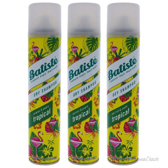 Picture of Dry Shampoo - Coconut and Exotic Tropical by Batiste for Women - 6.73 oz Dry Shampoo - Pack of 3