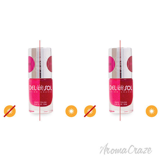 Picture of Color-Changing Nail Polish - Get Your Pink On by DelSol for Women - 0.34 oz Nail Polish - Pack of 2