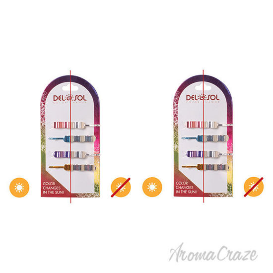 Picture of Color-Changing Hair Pins - Ribbons by DelSol for Women - 1 Pc Hair Clips - Pack of 2