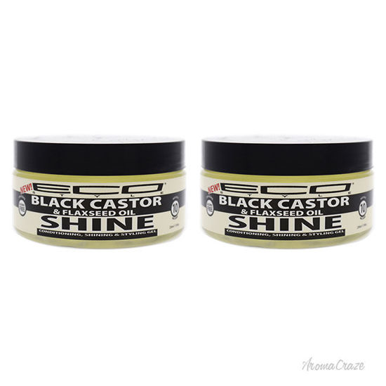 Picture of Eco Style Gel - Black Castor Flaxseed Oil by Ecoco for Unisex - 8 oz Gel - Pack of 2