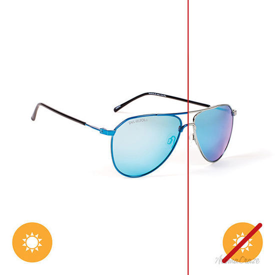 Picture of Solize Stand By Me - Silver-Blue by DelSol for Unisex - 1 Pc Sunglasses