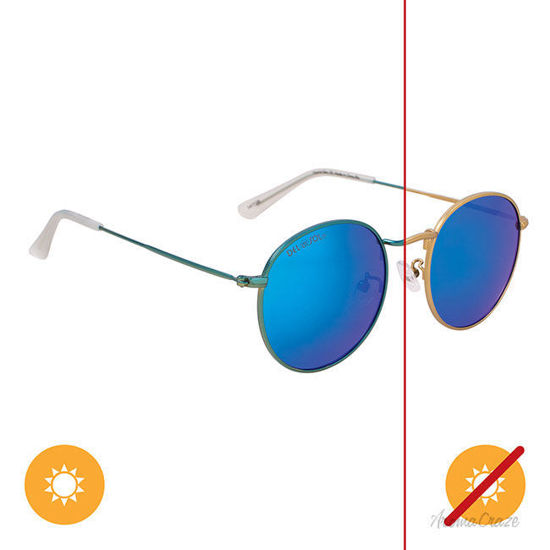 Picture of Solize Vitamine Sea - Gold-Blue by DelSol for Unisex - 1 Pc Sunglasses