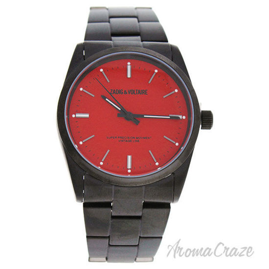 Picture of ZVF229 Red Dial/Black Stainless Steel Bracelet Watch by Zadig & Voltaire for Women - 1 Pc Watch