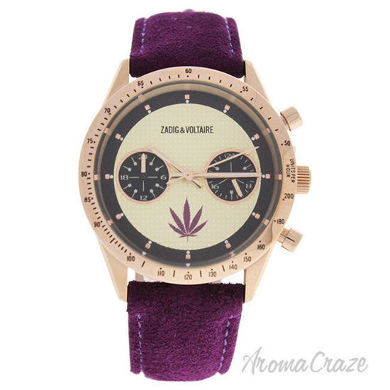 Picture of ZVM110 Master - Rose Gold/Violet Leather Strap Watch by Zadig & Voltaire for Women - 1 Pc Watch