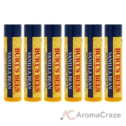 Picture of Vanilla Bean Moisturizing Lip Balm Blister by Burts Bees for Unisex - 0.15 oz Lip Balm - Pack of 6