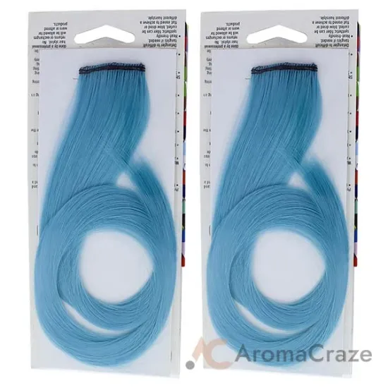 Picture of Pop Color Strip Extension - Blue Frosting by Hairdo for Women - 18 Inch Hair Extension - Pack of 2