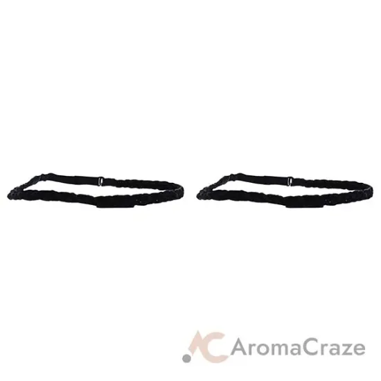 Picture of Pop Double Braid Headband - R2 Ebony by Hairdo for Women - 1 Pc Hair Band - Pack of 2