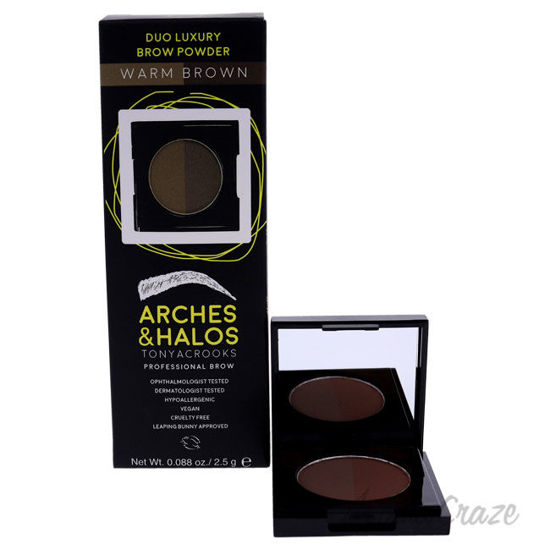 Picture of Duo Luxury Brow Powder Warm Brown by Arches and Halos for Women 0.088 oz Eyebrow