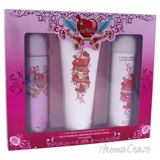 Picture of Cuba Heartbreaker by Cuba for Women 3 Pc Gift Set 