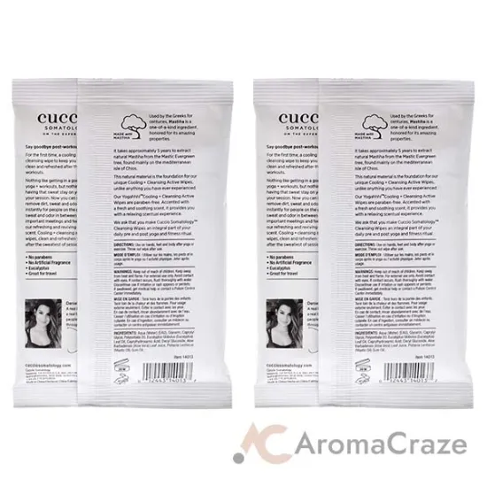 Picture of Somatology Yogahh Cooling Plus Cleansing Wipes by Cuccio Somatology for Unisex - 12 Count Wipes - Pack of 2