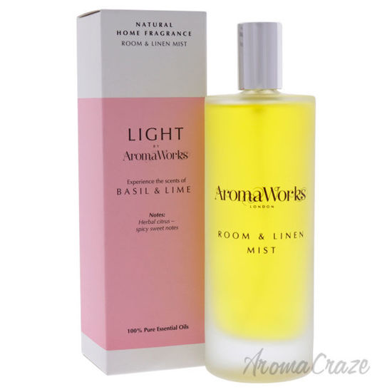 Picture of Light Room and Linen Mist Basil and Lime by Aromaworks for Unisex 3.4 oz Room Spray