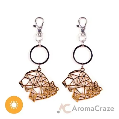 Picture of Color-Changing Key Chain Metal Bear - Gold by DelSol for Women - 1 Pc Keychain - Pack of 2