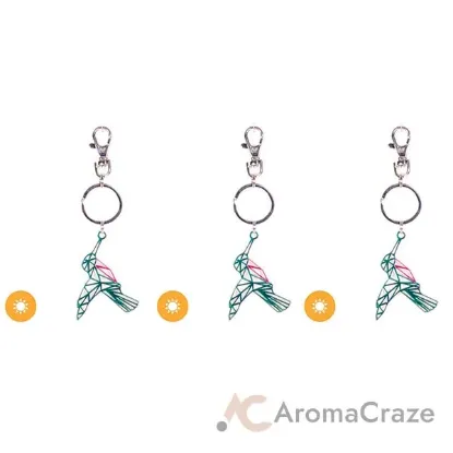 Picture of Color-Changing Key Chain Metal Hummingbird - Green by DelSol for Women - 1 Pc Keychain - Pack of 3