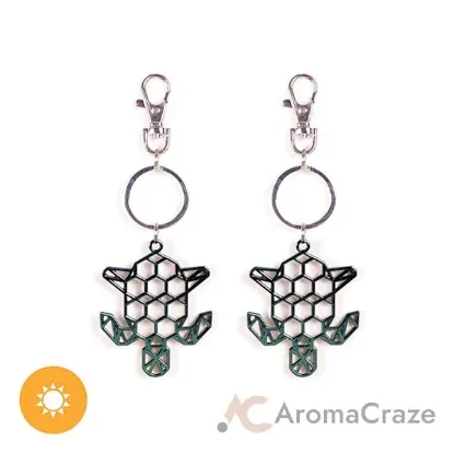 Picture of Color-Changing Key Chain Metal Turtle - Green by DelSol for Women - 1 Pc Keychain - Pack of 2