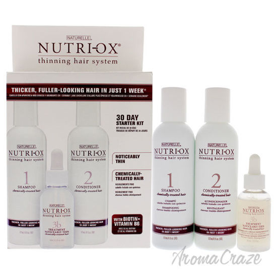 Picture of Extremely Thin Chemically Treated Hair Starter Kit by Nutri Ox for Unisex 3 Pc Gift Set 