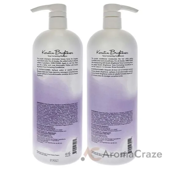 Picture of Keratin Brightener Kit by Keratin Perfect for Unisex - 2 Pc Kit 32oz Shampoo, 32oz Conditioner