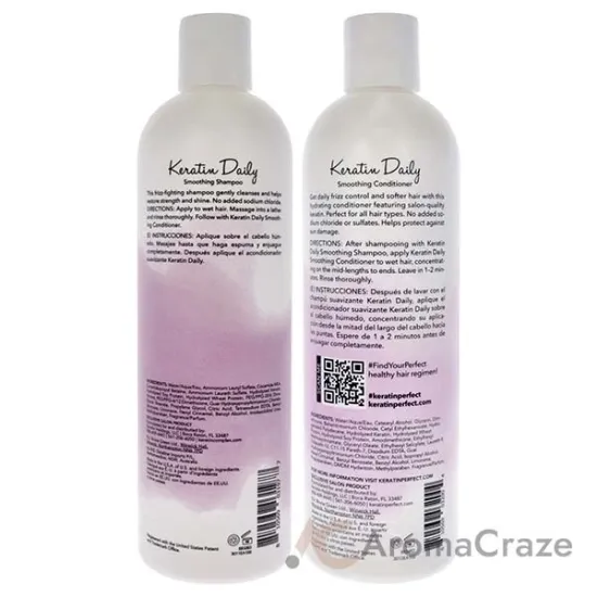 Picture of Keratin Daily Kit by Keratin Perfect for Unisex - 2 Pc Kit 12oz Shampoo, 12oz Conditioner