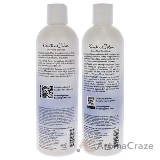 Picture of Keratin Color Kit by Keratin Perfect for Unisex - 2 Pc Kit 12oz Shampoo, 12oz Conditioner