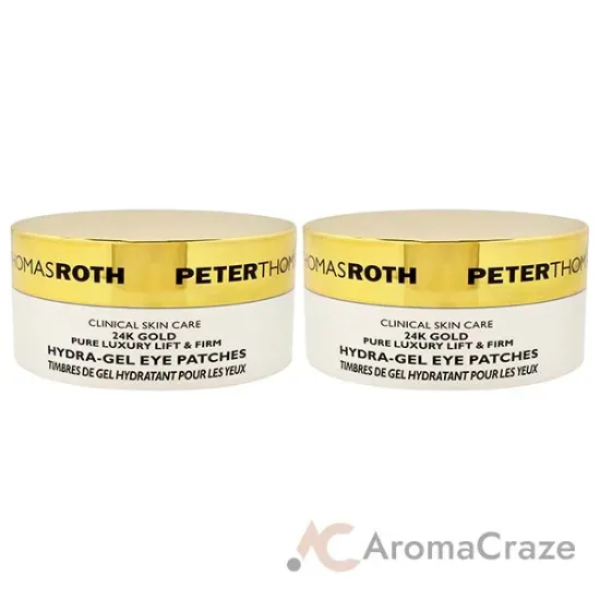 Picture of 24K Gold Pure Luxury Lift & Firm Hydra-Gel Eye Patches by Peter Thomas Roth for Women - 60 Pc Patches + Spatula Eye Patches - Pack of 2