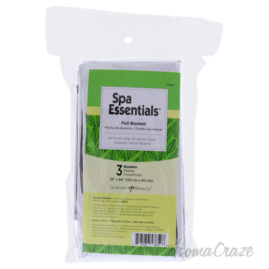 Picture of Mylar Foil Blanket For Body Wraps by Spa Essentials for Unisex 3 Pc Foil Blanket