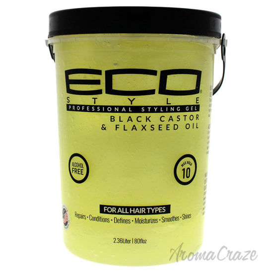 Picture of Eco Style Gel Black Castor Flaxseed Oil by Ecoco for Unisex 80 oz Gel