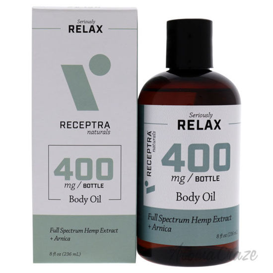Picture of Seriously Relax 400mg Body Oil by Receptra Naturals for Unisex 8 oz Body Oil