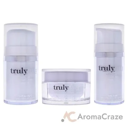 Picture of Truly Fair Kit by Truly Fair for Unisex - 3 Pc Kit 1.7oz Percent Glycolic Acid Concentrated Brightening Cream, 1oz Vitamin C Brightening Serum, 1.7oz 10 Percent Aha Brightening Gel Lotion