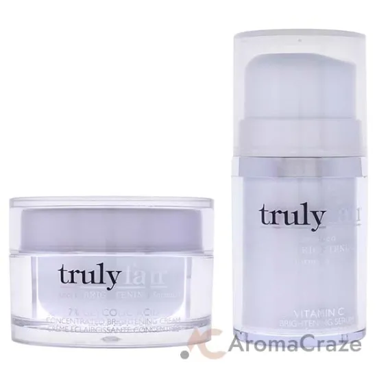 Picture of Truly Fair Kit by Truly Fair for Unisex - 2 Pc Kit 1.7oz 7 Percent Glycolic Acid Concentrated Brightening Cream, 1oz Vitamin C Brightening Serum