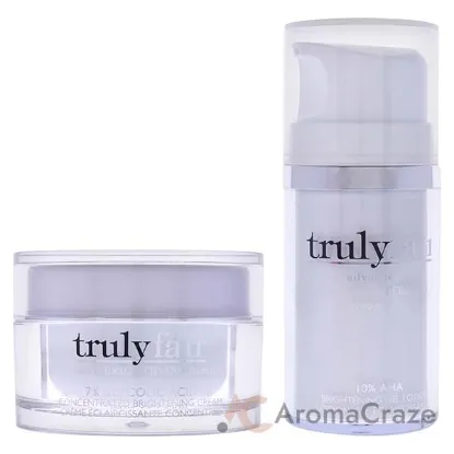 Picture of Truly Fair Kit by Truly Fair for Unisex - 2 Pc Kit 1.7oz 10 Percent Aha Brightening Gel Lotion, 1.7oz 7 Percent Glycolic Acid Concentrated Brightening Cream