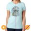 Picture of Girls Crew Tee Day of the Dead Ice Blue by DelSol for Women 1 Pc T Shirt (Large)