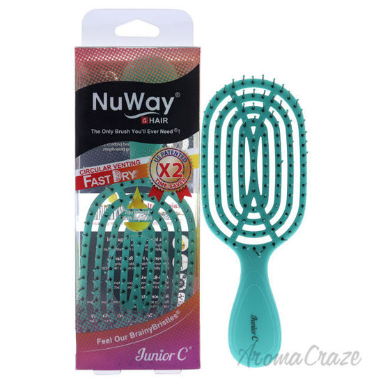 Picture of Junior C Detangling Brush Aqua by NuWay 4Hair for Unisex 1 Pc Hair Brush