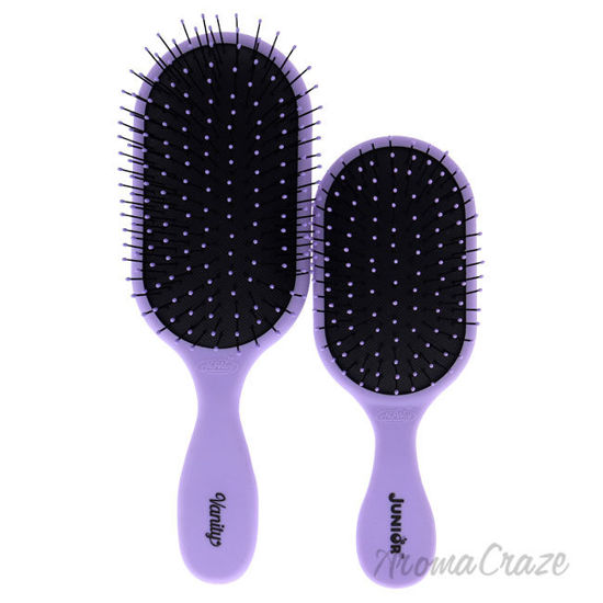 Picture of Vanity And Junior Pro Brush2 Piece Set Purple by NuWay 4Hair for Unisex 2 Pc Hair Brush