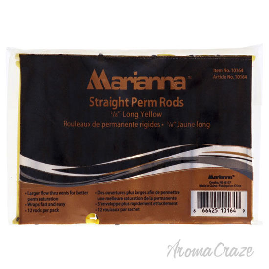 Picture of Straight Perm Rods Yellow by Marianna for Women 12 x 0.95 cm Hair Rods
