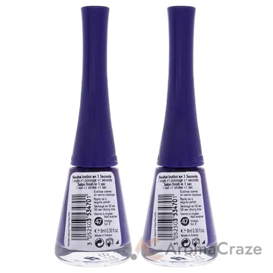 Picture of 1 Seconde - 47 Indigo For It by Bourjois for Women - 0.3 oz Nail Polish - Pack of 2