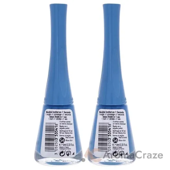 Picture of 1 Seconde - 54 Blue-Tiful by Bourjois for Women - 0.3 oz Nail Polish - Pack of 2